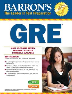 Barron's GRE, 21st Edition 21st 9781438005683 Front Cover