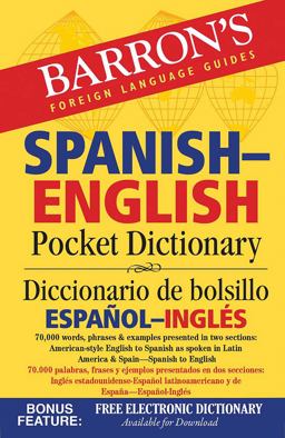 Spanish-English Pocket Dictionary 70,000 Words, Phrases and Examples 2nd 9781438006109 Front Cover