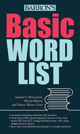 Basic Word List 5th 9781438008752 Front Cover