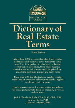 Dictionary of Real Estate Terms:  9781438008769 Front Cover