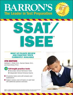 Ssat/isee High School Entrance Examinations 4th 9781438009643 Front Cover