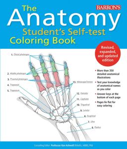 Anatomy Student's Self-Test Coloring Book 2nd 9781438011509 Front Cover