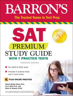 SAT Premium Study Guide with 7 Practice Tests  9781438012223 Front Cover