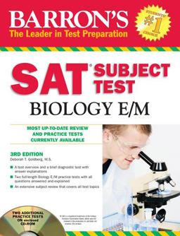 Barron's Sat Subject Test Biology E/M 3rd 9781438070797 Front Cover
