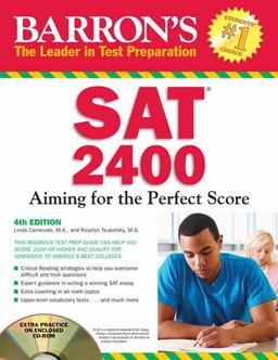 Barron's SAT 2400 with CD-ROM, 4th Edition 4th 9781438071893 Front Cover