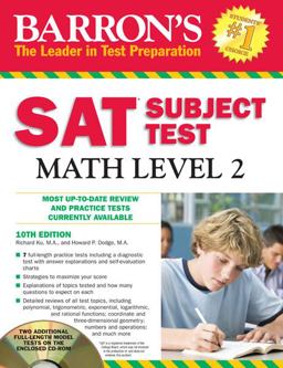 Barron's SAT Subject Test Math Level 2 with CD-ROM, 10th Edition 10th 9781438071916 Front Cover
