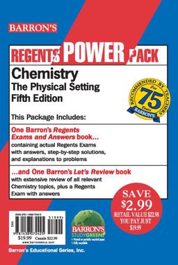 Chemistry The Physical Setting Power Pack 5th 9781438072425 Front Cover