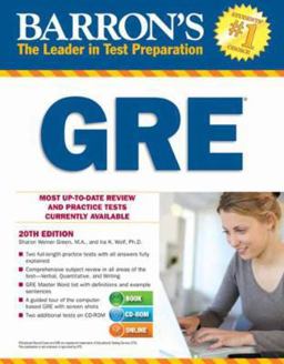 Barron's GRE with CD-ROM, 20th Edition 20th 9781438073255 Front Cover