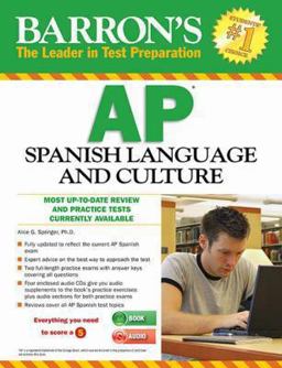 Barron's AP Spanish with MP3 CD and CD-ROM, 8th Edition 8th 9781438073927 Front Cover