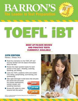 Barron's TOEFL IBT 15th 9781438076256 Front Cover