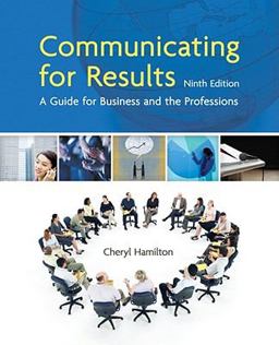Communicating for Results A Guide for Business and the Professions 9th 9781439036433 Front Cover