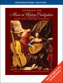 Anthology for Music in Western Civlization, Volume 1