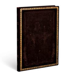 Black Moroccan Midi Lined Softcover Journal, 176pg, 100GSM by Paperblanks (Old Leather Collection)  9781439744437 Front Cover