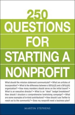 250 Questions for Starting a Nonprofit  9781440584541 Front Cover
