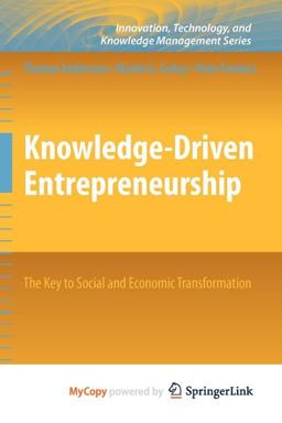 Knowledge-Driven Entrepreneurship