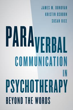 Paraverbal Communication in Psychotherapy Beyond the Words  9781442246737 Front Cover