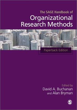 SAGE Handbook of Organizational Research Methods  9781446200643 Front Cover