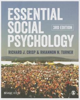 Essential Social Psychology 3rd 9781446270776 Front Cover