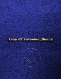 Craft Masonic LOI Minute Book