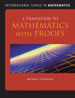 Transition to Mathematics with Proofs  9781449627782 Front Cover