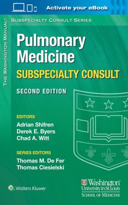 Washington Manual Pulmonary Medicine Subspecialty Consult 2nd 9781451114171 Front Cover