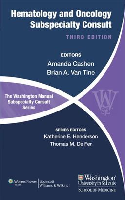 Washington Manual of Hematology and Oncology Subspecialty Consult 3rd 9781451114249 Front Cover