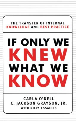 If Only We Knew What We Know The Transfer of Internal Knowledge and Best Practice  9781451697575 Front Cover