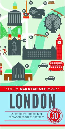 City Scratch-Off Map: London A Sightseeing Scavenger Hunt  9781452144979 Front Cover