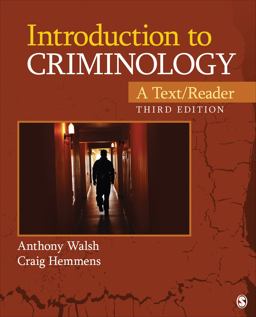 Introduction to Criminology A Text/Reader 3rd 9781452258201 Front Cover