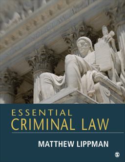 Essential Criminal Law  9781452276939 Front Cover