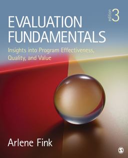 Evaluation Fundamentals Insights into Program Effectiveness, Quality, and Value 3rd 9781452282008 Front Cover
