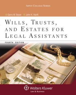 Wills, Trusts, and Estates for Legal Assistants 4th 9781454808879 Front Cover