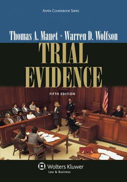 Trial Evidence 5th 9781454810186 Front Cover