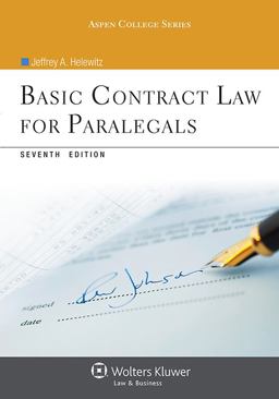 Basic Contract Law for Paralegals 7th 9781454816454 Front Cover