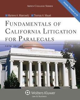 Fundamentals of California Litigation for Paralegals:  9781454816546 Front Cover