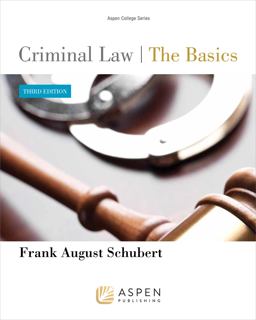 Criminal Law The Basics 3e 3rd 9781454818076 Front Cover