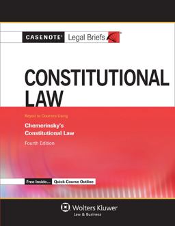 Constitutional Law Chemerinsky's Constitutional Law 4th 9781454819868 Front Cover