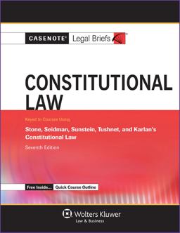 Constitutional Law Stone Seidman Sunstein Tushnet and Karlan 7th 9781454819875 Front Cover