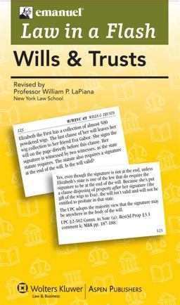 Law in a Flash Cards Wills and Trusts 2013  9781454824947 Front Cover