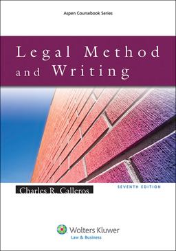 Legal Method and Writing 7th 9781454830993 Front Cover