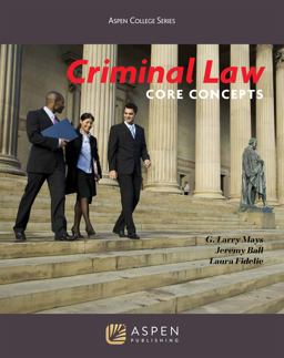 Criminal Law Core Concepts  9781454841272 Front Cover