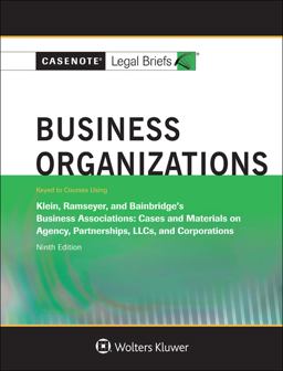 Business Organizations, Keyed to Klein, Ramseyer, and Bainbridge 9th 9781454873181 Front Cover