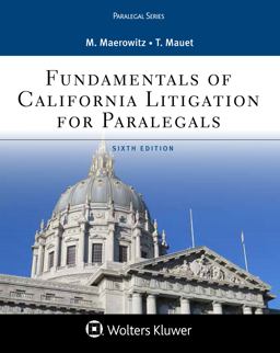 Fundamentals of California Litigation for Paralegals 6th 9781454873488 Front Cover