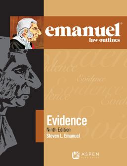 Emanuel Law Outlines for Evidence 9th 9781454891024 Front Cover