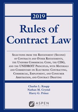 Rules of Contract Law: 2019-2020  9781454894520 Front Cover