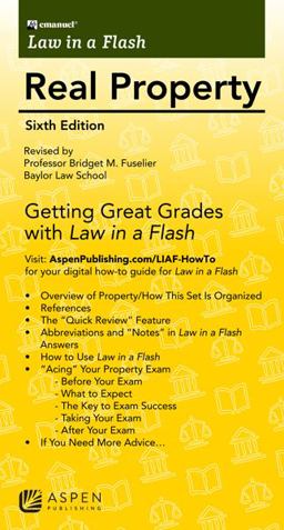Emanuel Law in a Flash for Real Property 6th 9781454894872 Front Cover