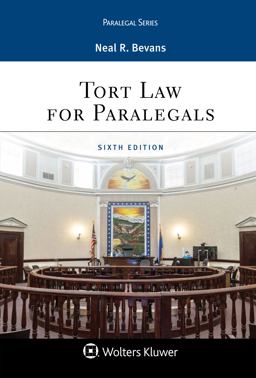 Tort Law for Paralegals 6th 9781454896227 Front Cover