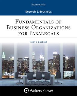 Fundamentals of Business Organizations for Paralegals 6th 9781454896258 Front Cover