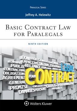 Basic Contract Law for Paralegals 9th 9781454896289 Front Cover