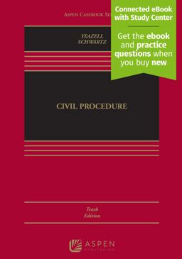 Civil Procedure 10th 9781454897880 Front Cover